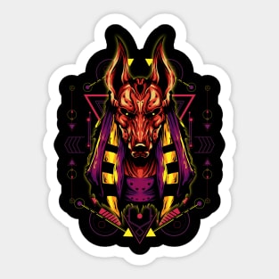 Anubis sacred geometry Sticker